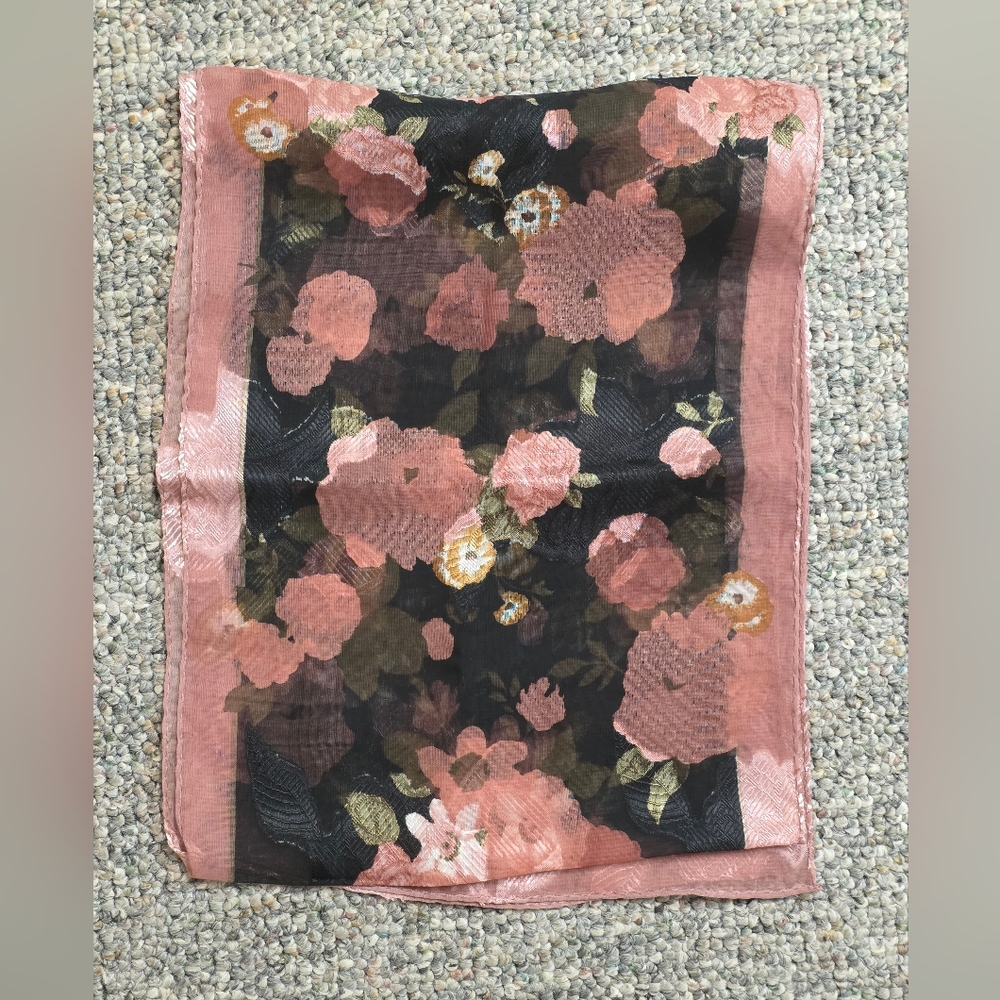 Bloomingdale's Semi-Sheer Floral Oblong Scarf